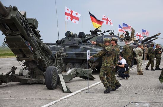 Kick-off ceremony for Noble Partner military exercise in Georgia