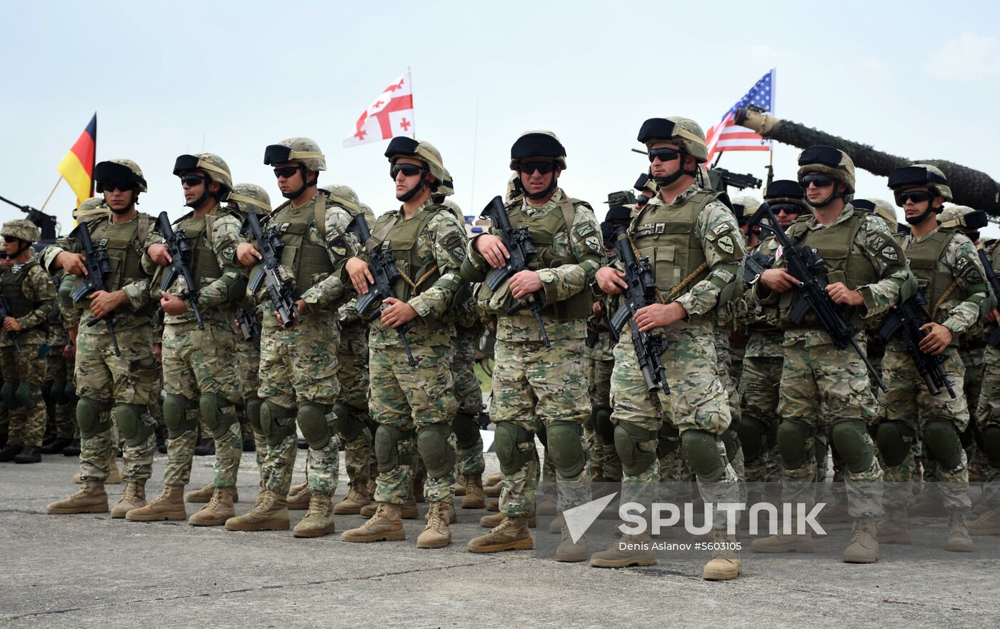 Kick-off ceremony for Noble Partner military exercise in Georgia