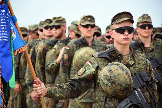 Kick-off ceremony for Noble Partner military exercise in Georgia