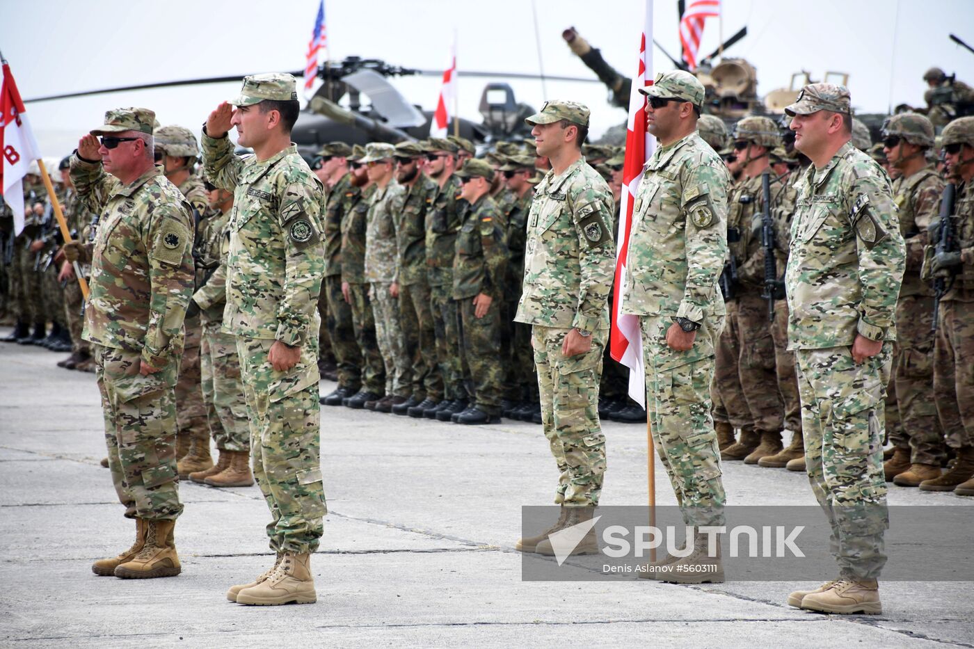 Kick-off ceremony for Noble Partner military exercise in Georgia