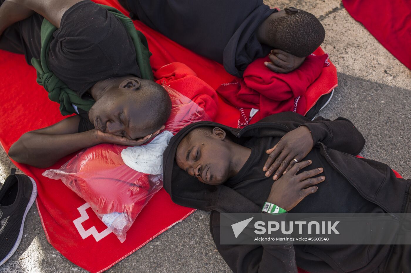 Migrants from Africa and Arab countries land in Spain