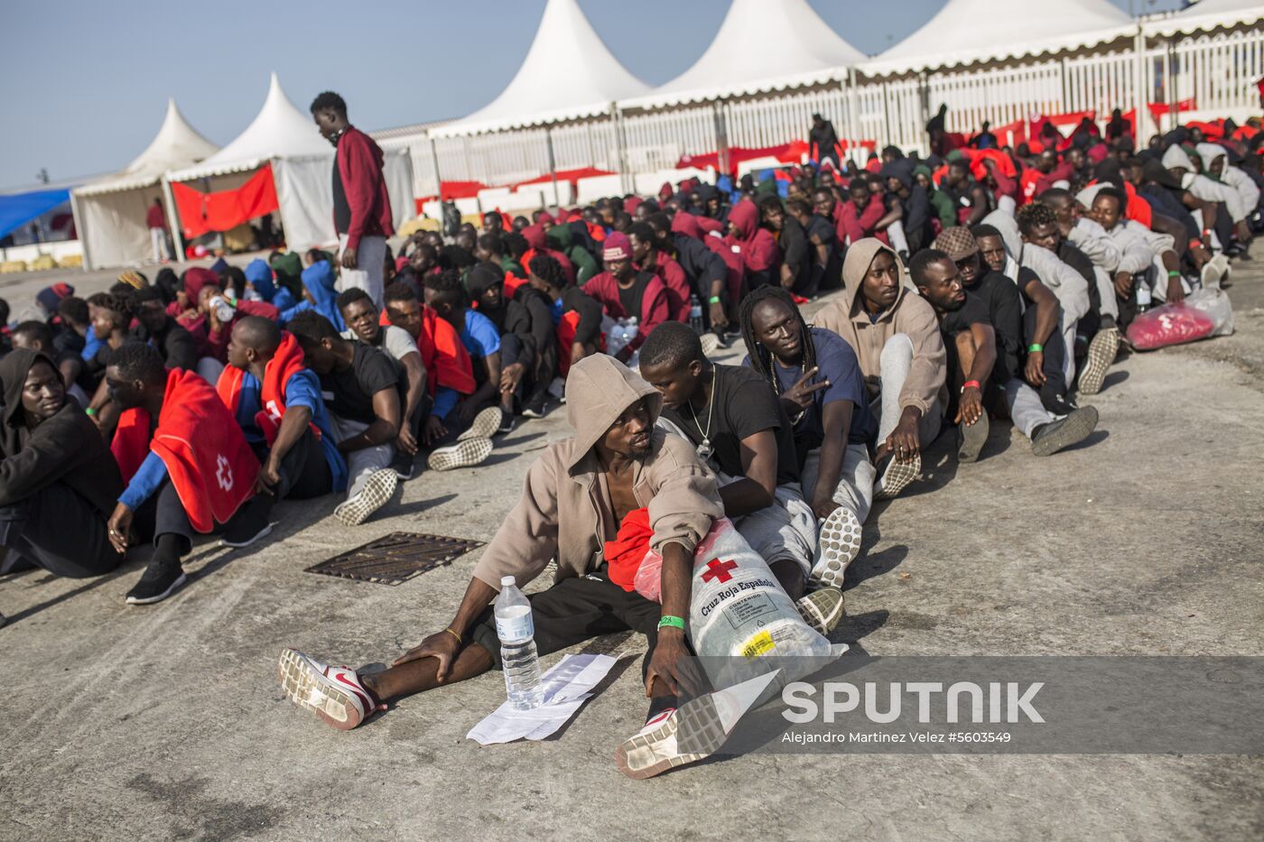 Migrants from Africa and Arab countries land in Spain