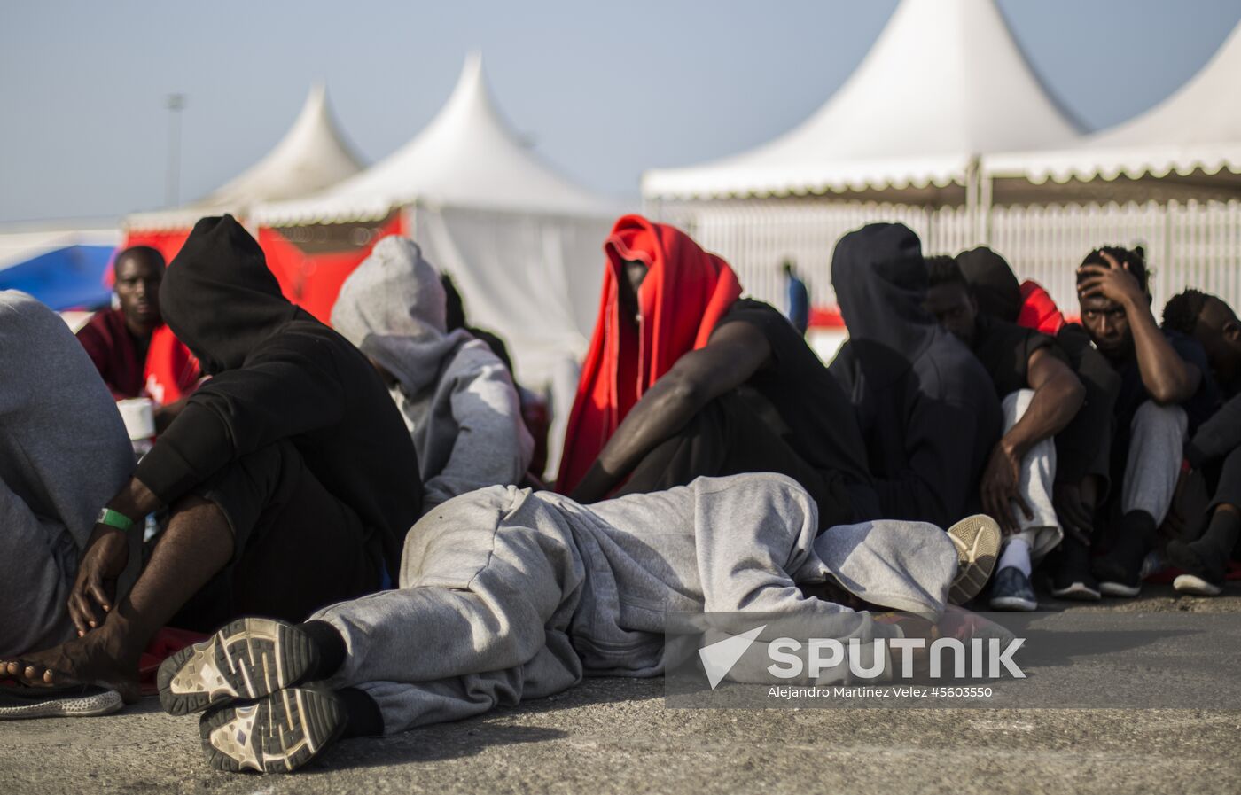 Migrants from Africa and Arab countries land in Spain
