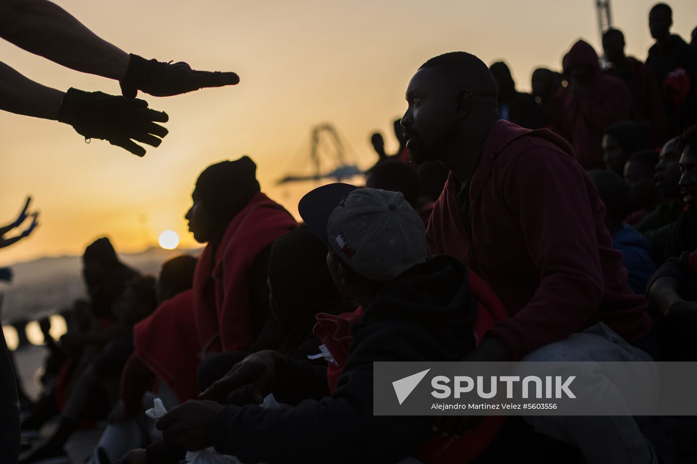 Migrants from Africa and Arab countries land in Spain