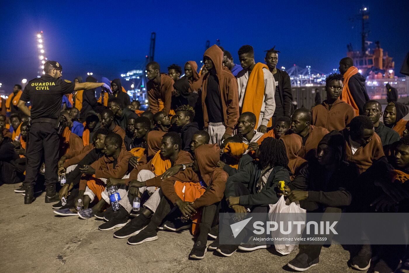 Migrants from Africa and Arab countries land in Spain