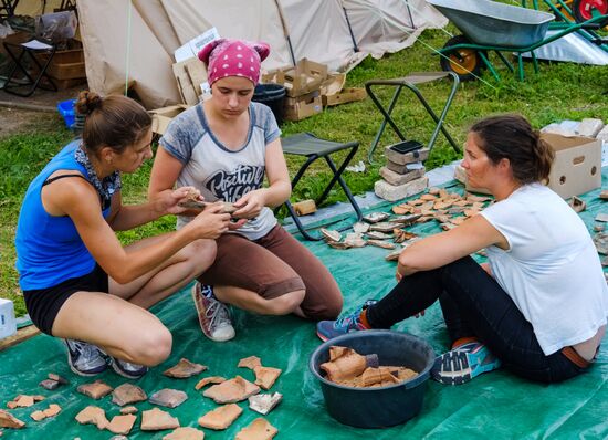 Archaeological excavations in Koporye fortress