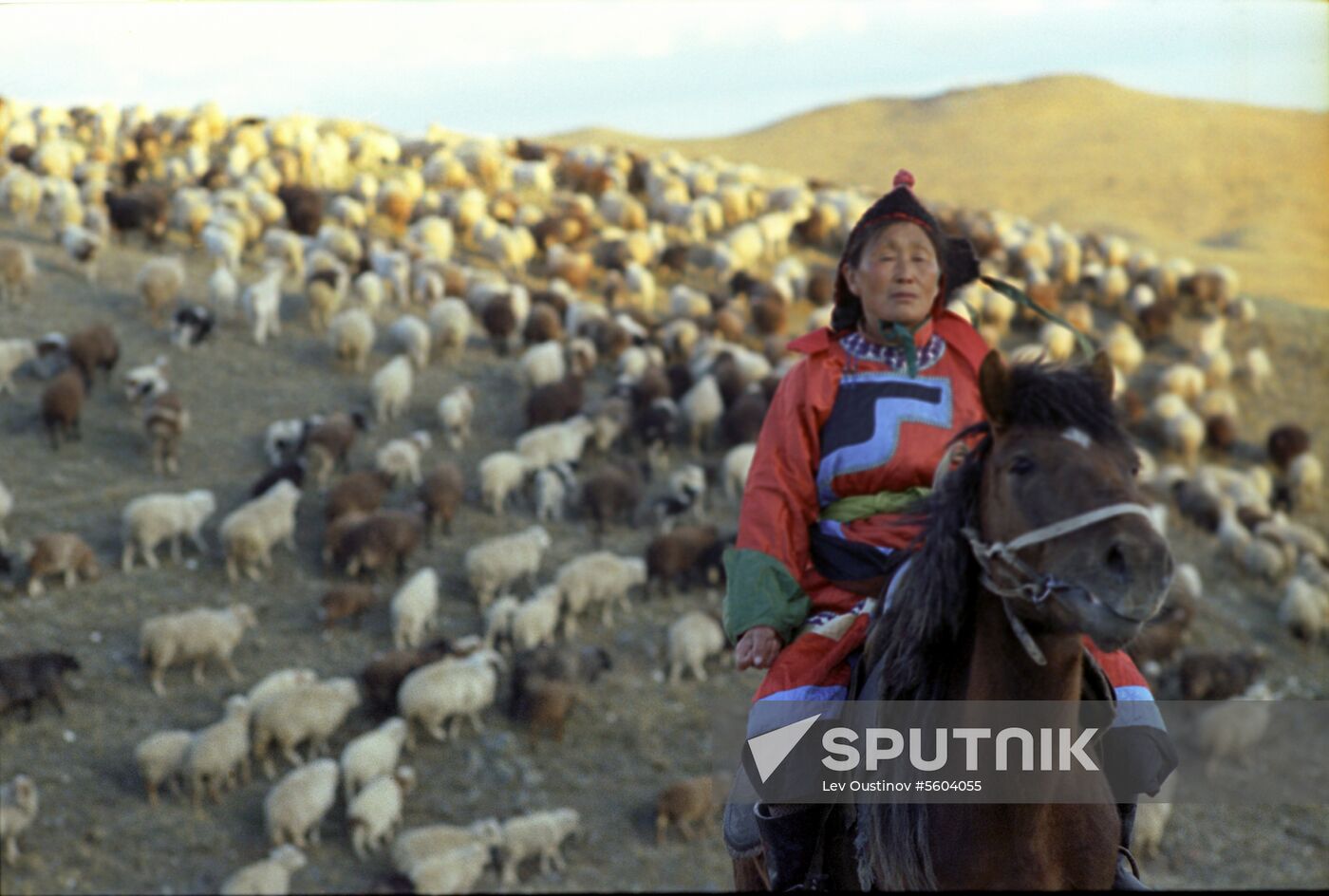 Tuvinian shepherds