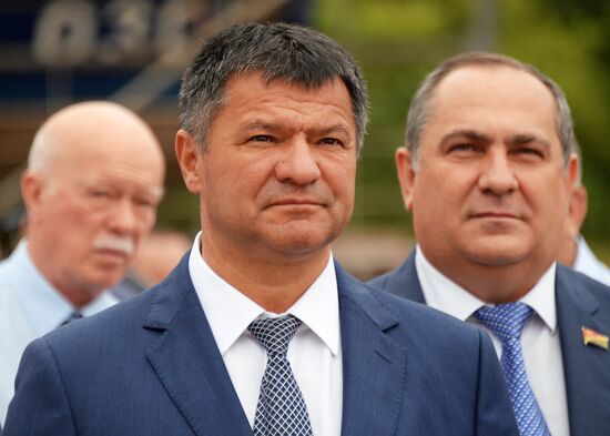 Launching a cargo-and-passenger barge in Primorye