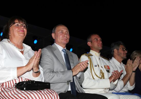 President Putin attends the opening gala of Opera in Chersonese festival