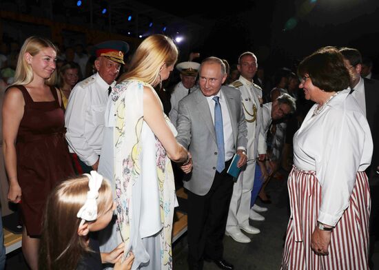 President Putin attends the opening gala of Opera in Chersonese festival