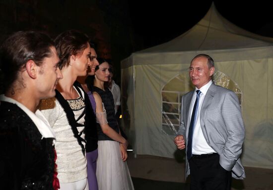 President Putin attends the opening gala of Opera in Chersonese festival