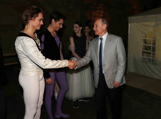 President Putin attends the opening gala of Opera in Chersonese festival