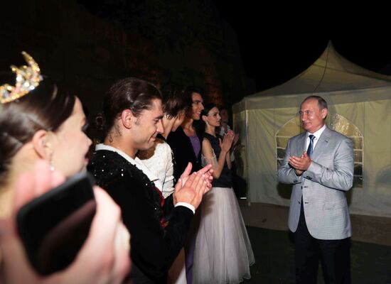 President Putin attends the opening gala of Opera in Chersonese festival