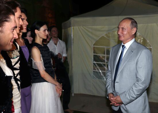 President Putin attends the opening gala of Opera in Chersonese festival