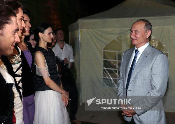 President Putin attends the opening gala of Opera in Chersonese festival