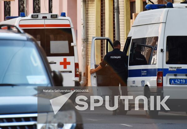 Emergency ambulance and police