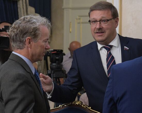 Federation Council Committee on Foreign Affairs Konstantin Kosachev meets with US Senator Rand Paul