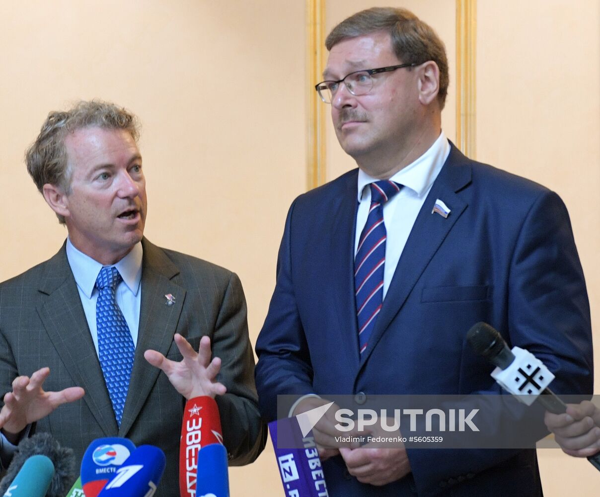 Federation Council Committee on Foreign Affairs Konstantin Kosachev meets with US Senator Rand Paul