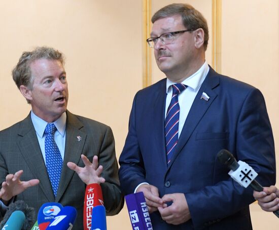 Federation Council Committee on Foreign Affairs Konstantin Kosachev meets with US Senator Rand Paul