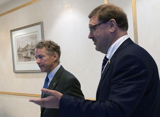 Federation Council Committee on Foreign Affairs Konstantin Kosachev meets with US Senator Rand Paul
