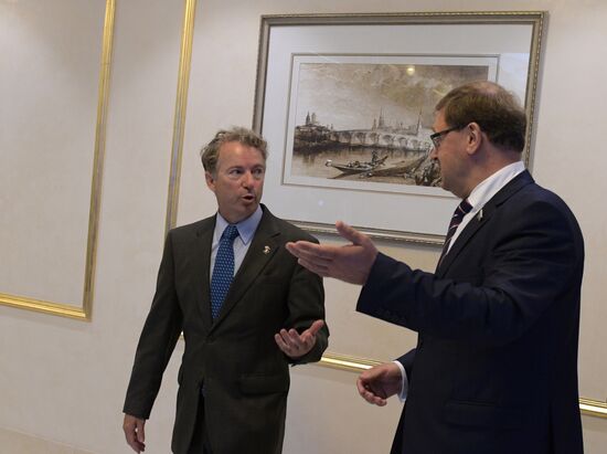 Federation Council Committee on Foreign Affairs Konstantin Kosachev meets with US Senator Rand Paul