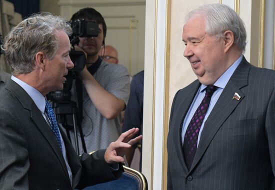 Federation Council Committee on Foreign Affairs Konstantin Kosachev meets with US Senator Rand Paul
