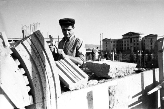 Construction of a new building for the Presidium of the Academy of Sciences of the Armenian Soviet Socialist Republic.