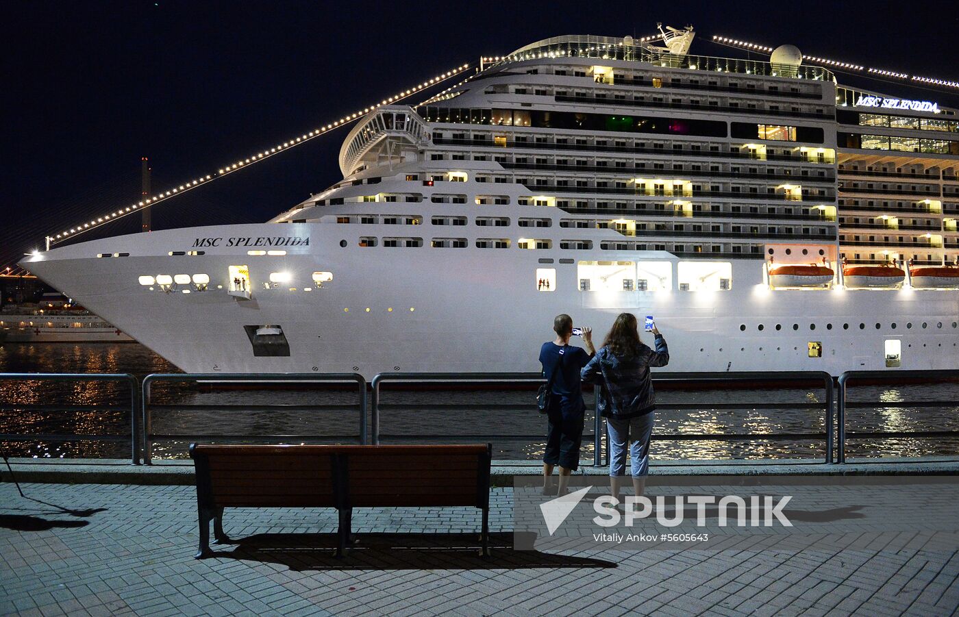 MSC Splendida cruise ship arrives in Vladivostok