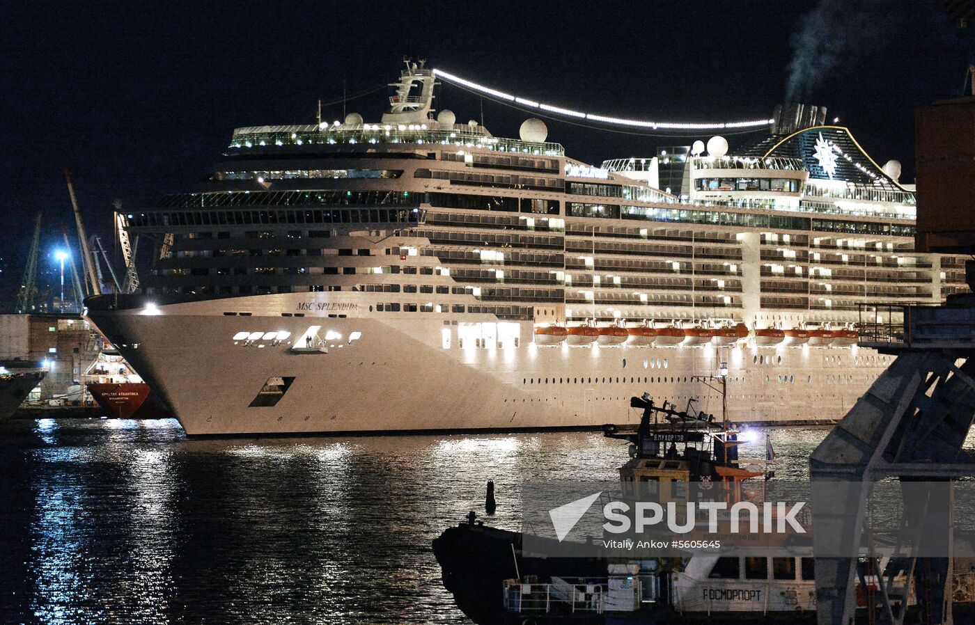 MSC Splendida cruise ship arrives in Vladivostok