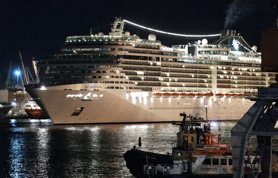 MSC Splendida cruise ship arrives in Vladivostok