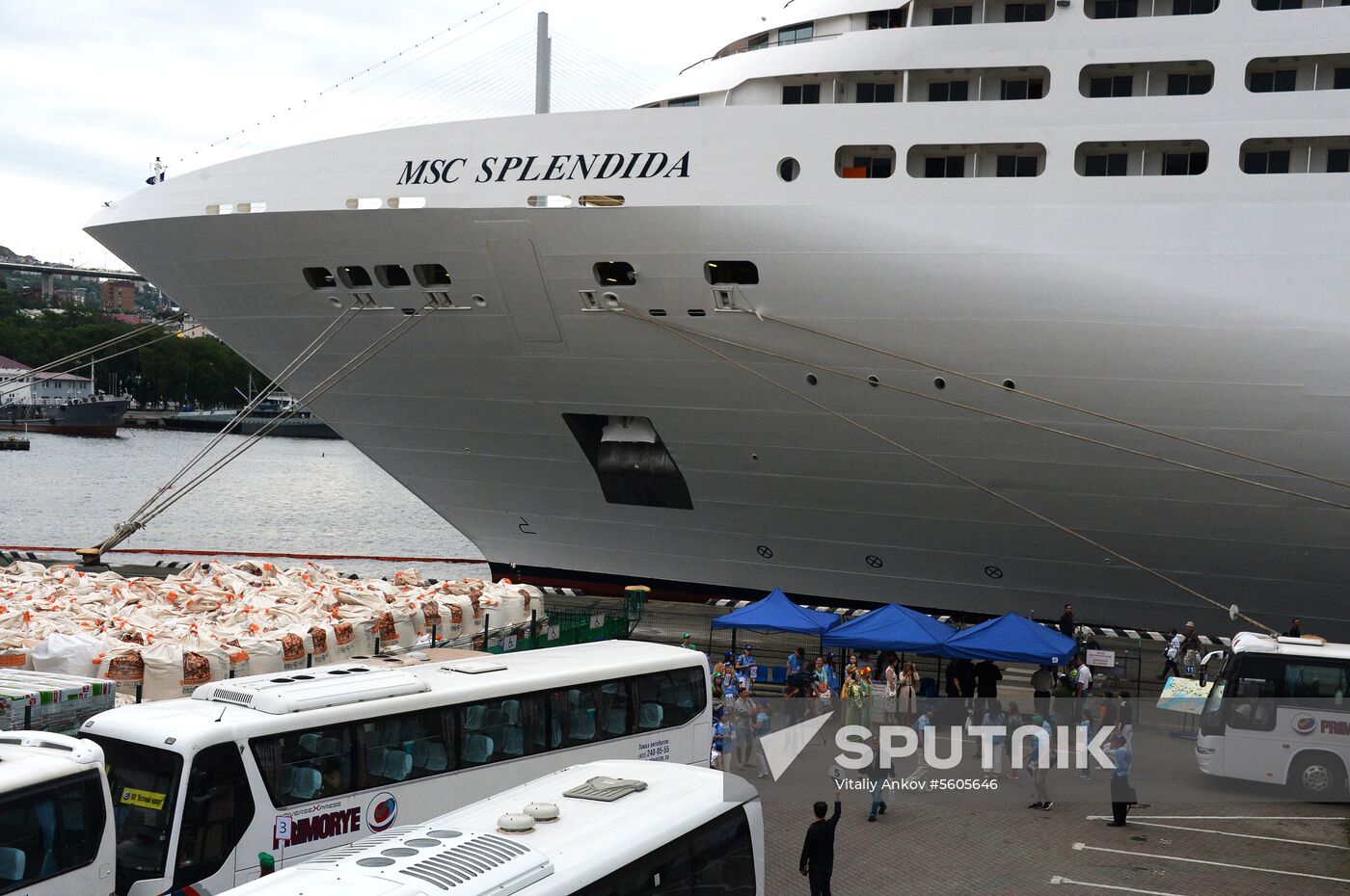 MSC Splendida cruise ship arrives in Vladivostok