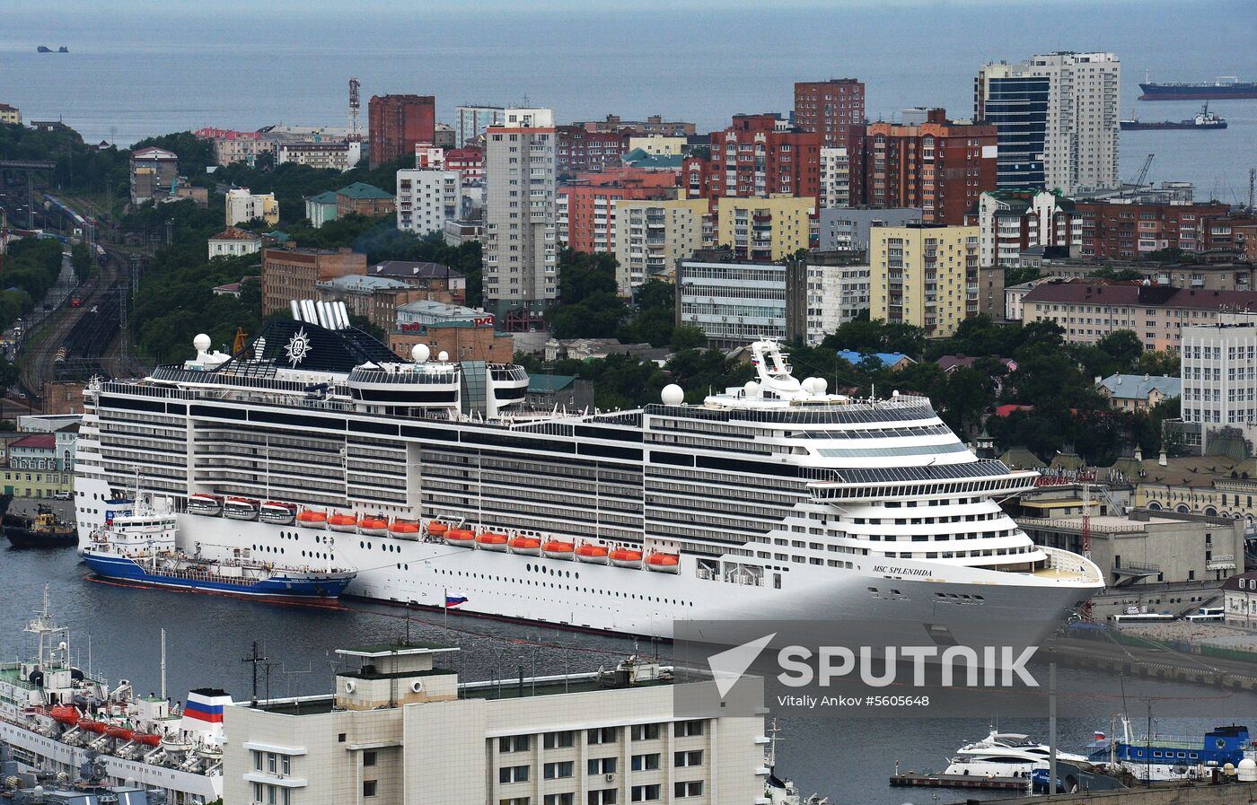 MSC Splendida cruise ship arrives in Vladivostok