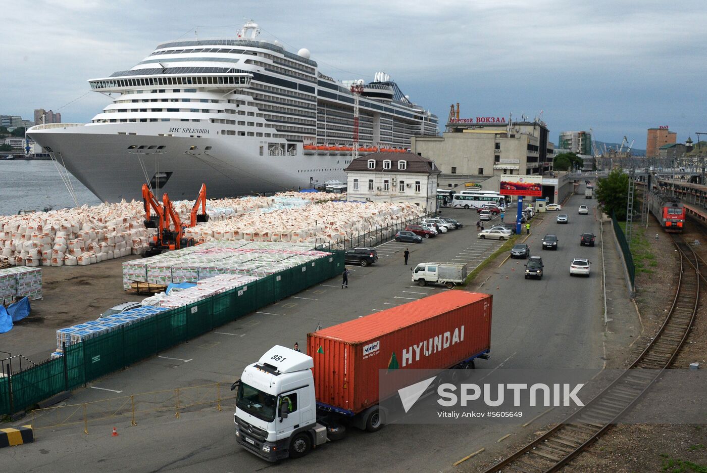 MSC Splendida cruise ship arrives in Vladivostok