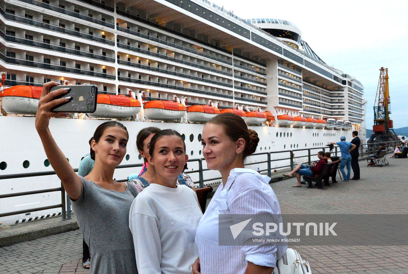 MSC Splendida cruise ship arrives in Vladivostok