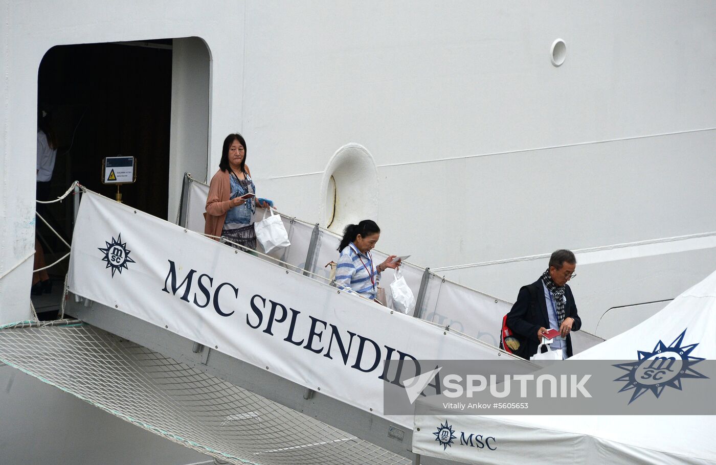 MSC Splendida cruise ship arrives in Vladivostok