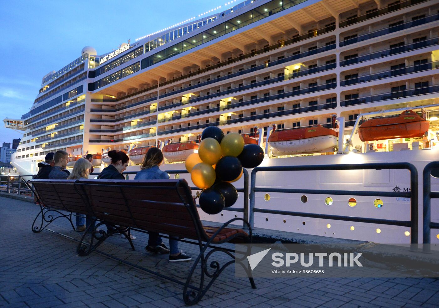 MSC Splendida cruise ship arrives in Vladivostok