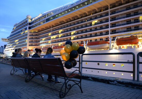 MSC Splendida cruise ship arrives in Vladivostok