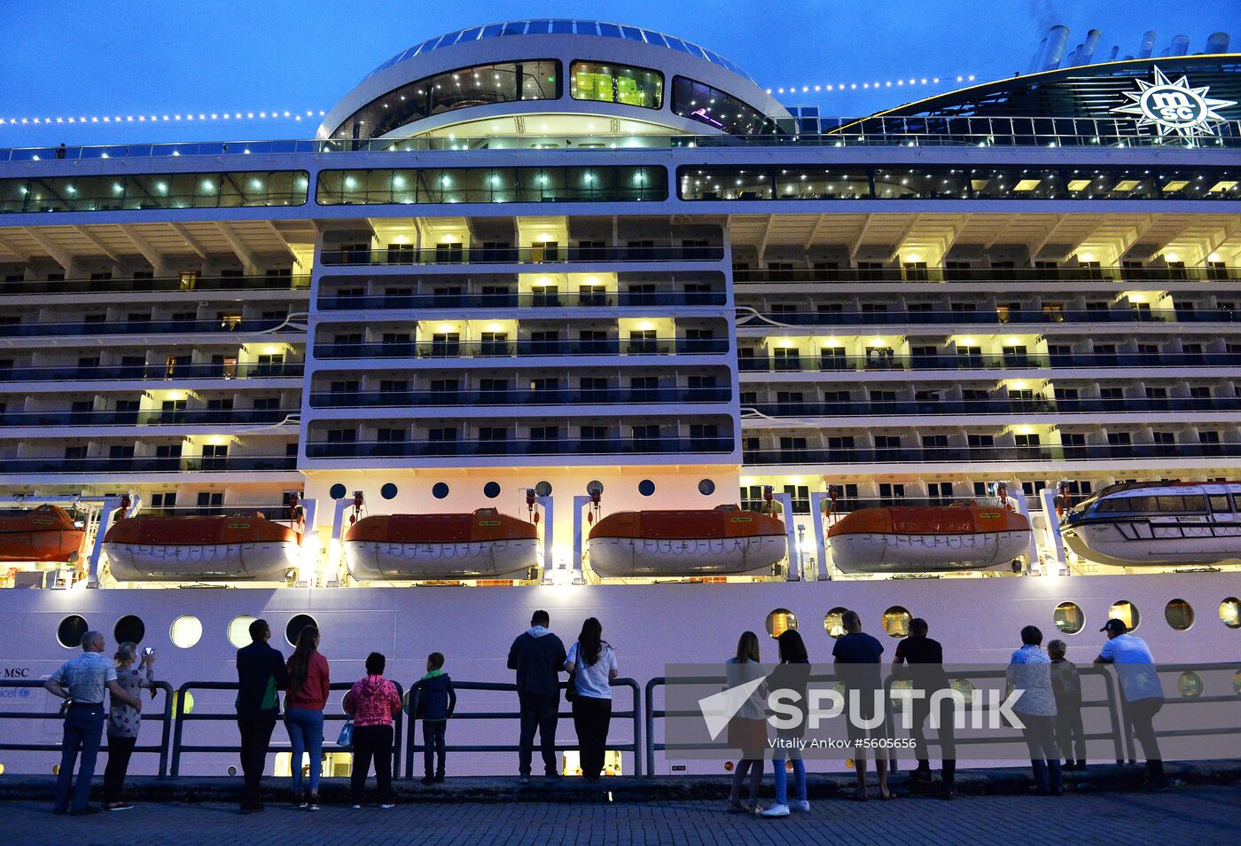 MSC Splendida cruise ship arrives in Vladivostok