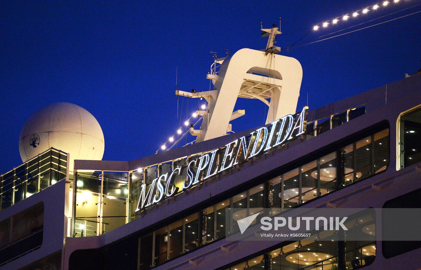MSC Splendida cruise ship arrives in Vladivostok
