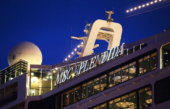 MSC Splendida cruise ship arrives in Vladivostok