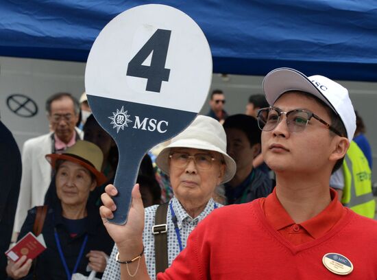 MSC Splendida cruise ship arrives in Vladivostok