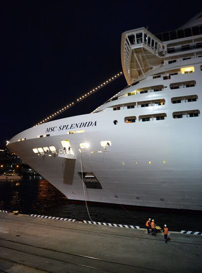 MSC Splendida cruise ship arrives in Vladivostok