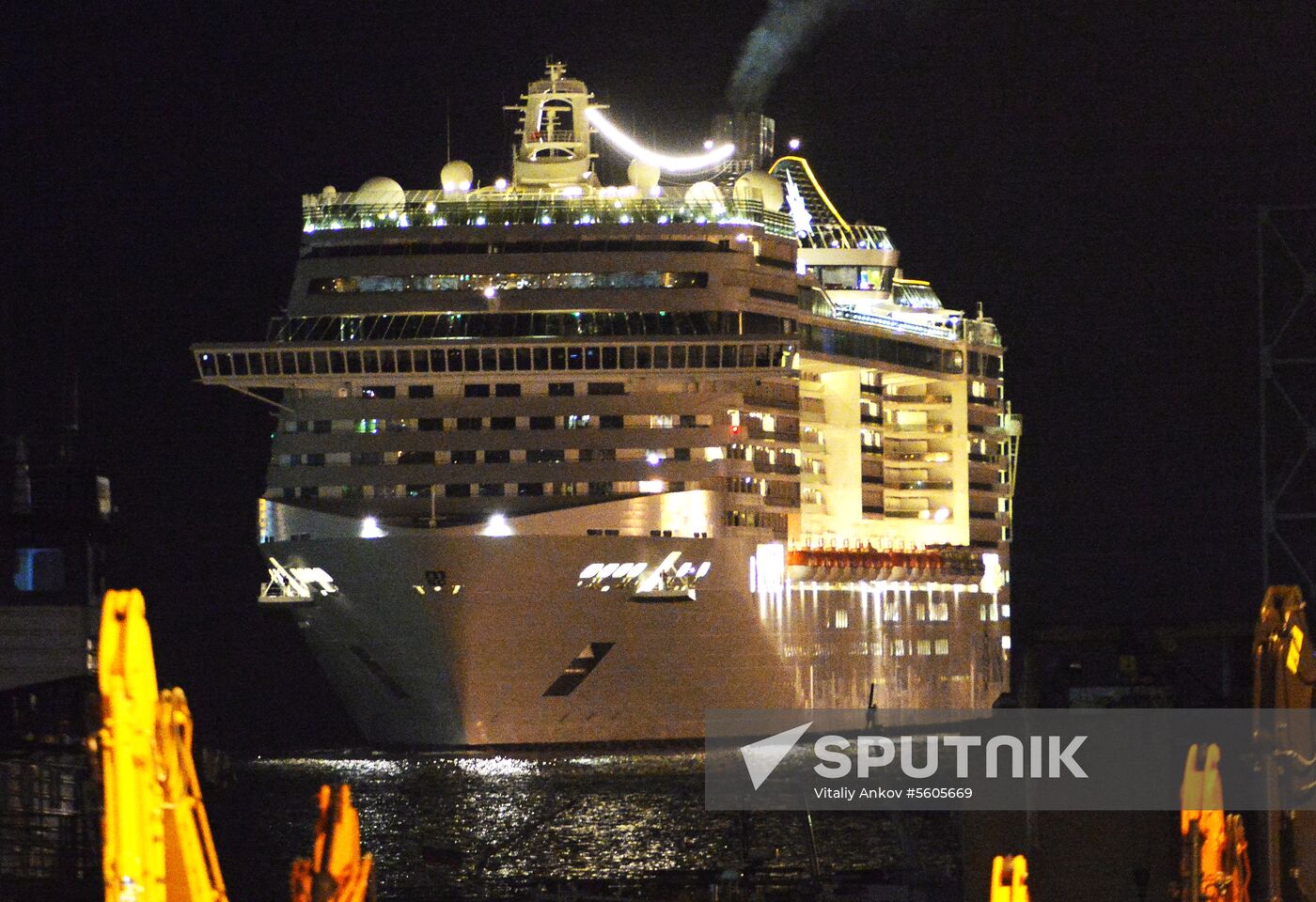 MSC Splendida cruise ship arrives in Vladivostok