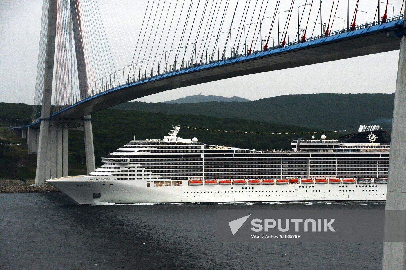 MSC Splendida cruise ship arrives in Vladivostok