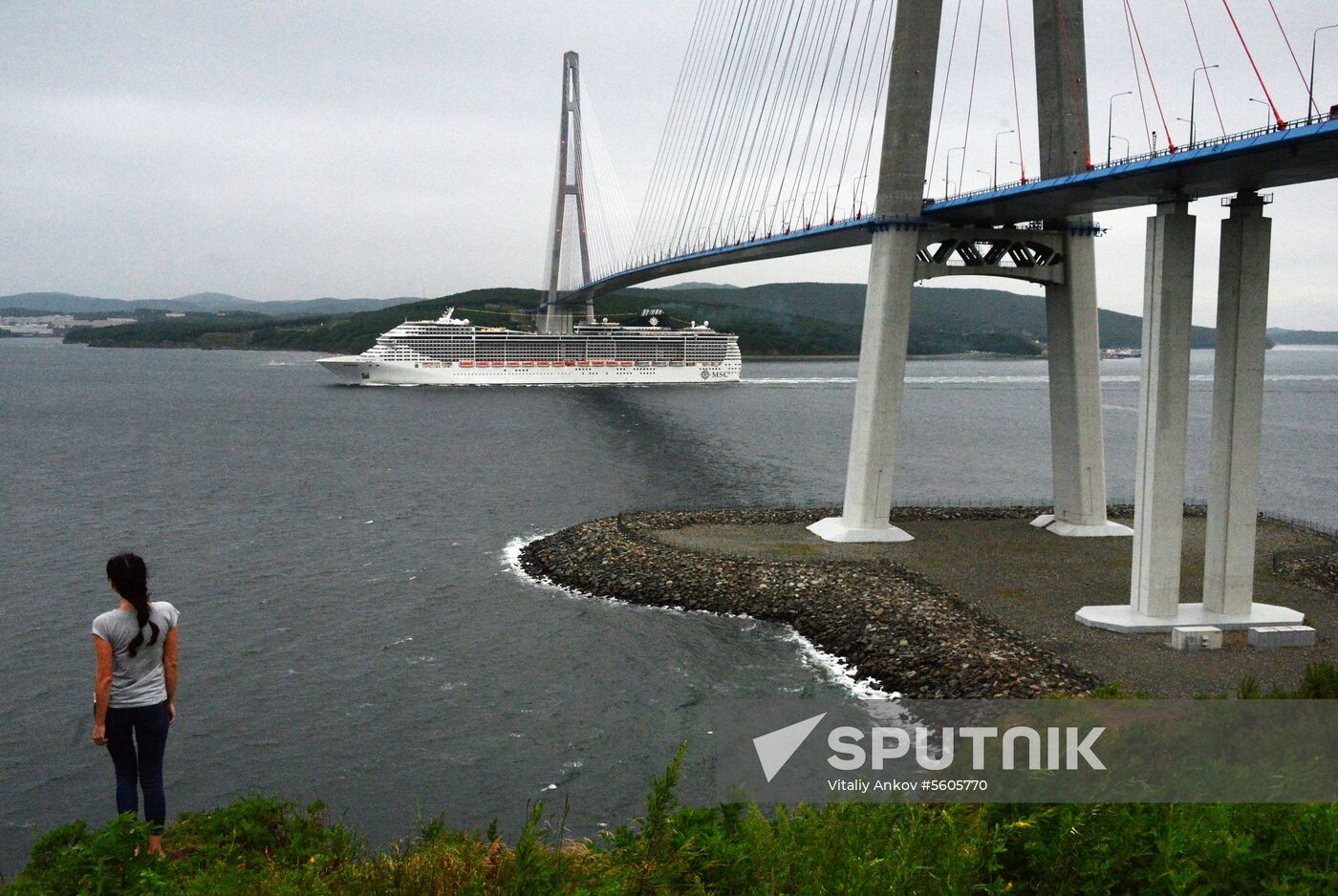 MSC Splendida cruise ship arrives in Vladivostok