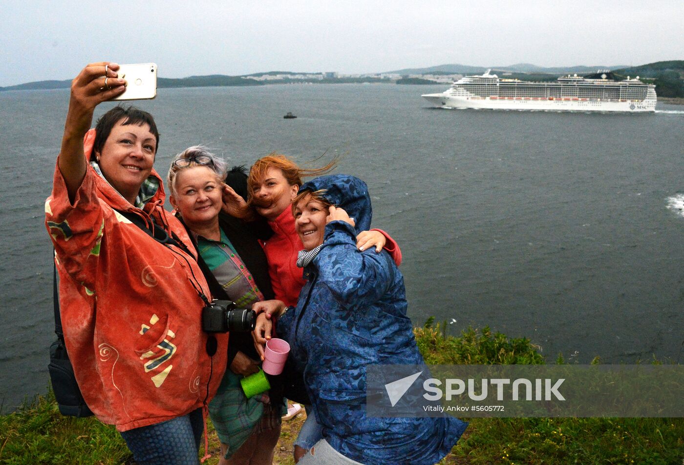 MSC Splendida cruise ship arrives in Vladivostok