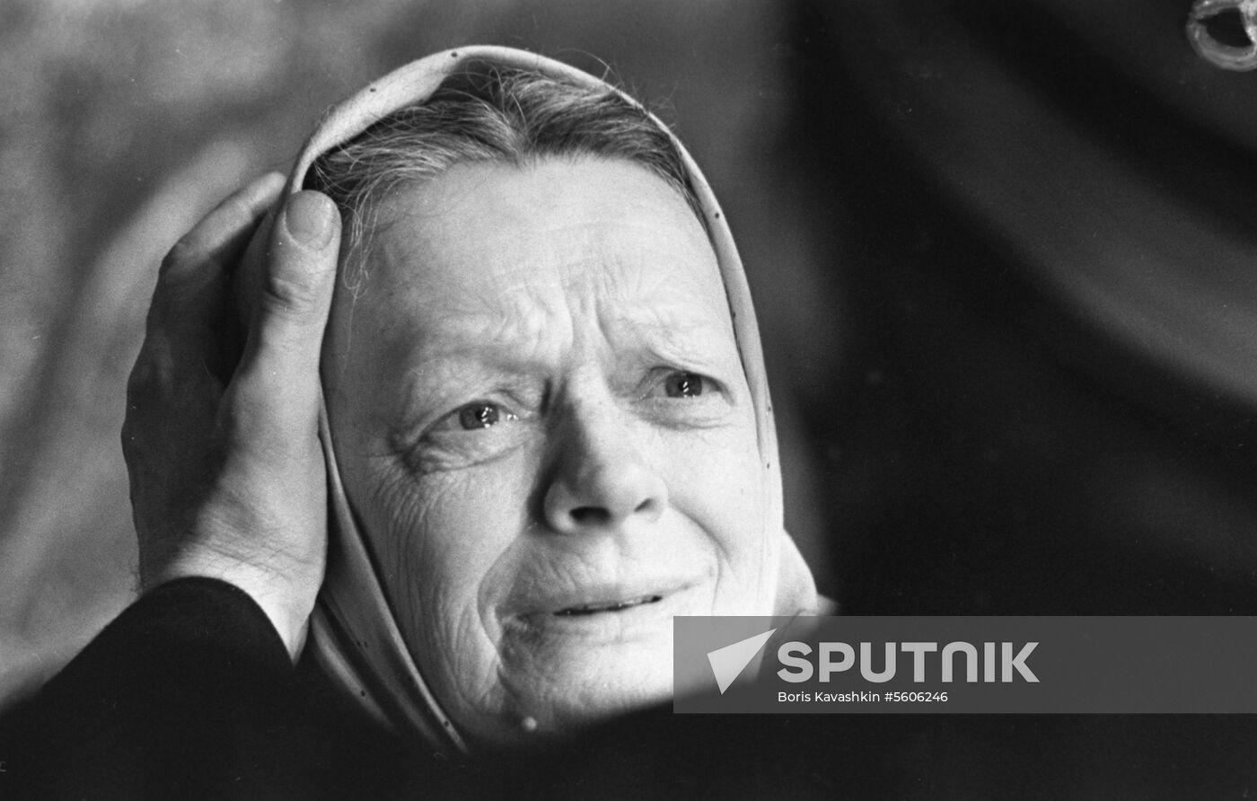 Soviet actress Tatiana Peltser