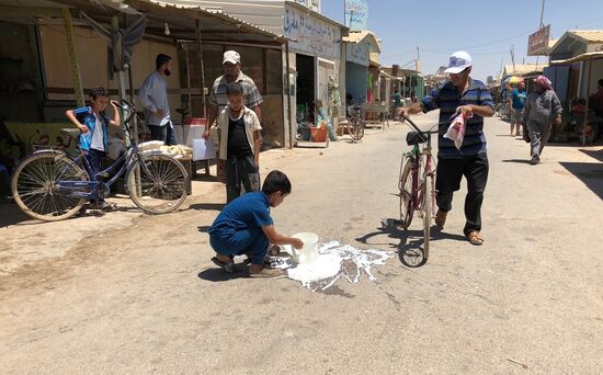 Zaatari camp for Syrian refugees in northern Jordan