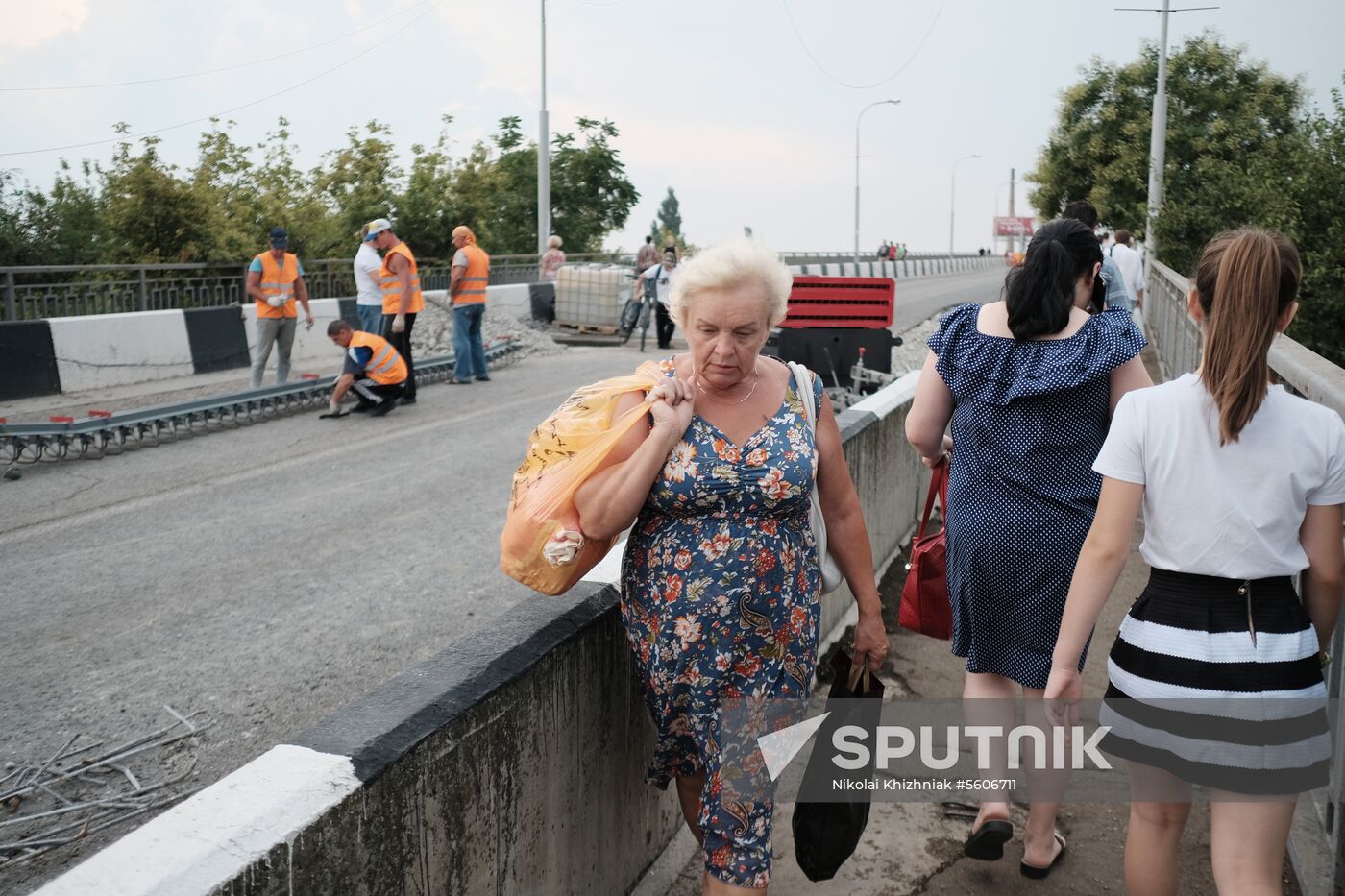 Repair works on Yablonovsky Bridge in Krasnodar Territory