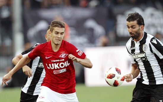 Football. UEFA Champions League. PAOK vs. Spartak